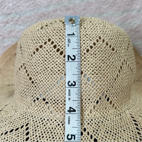 Vintage Laura Ashley Paper Sun Hat Cottage Core Prairie Made in Italy - Picture 8 of 9